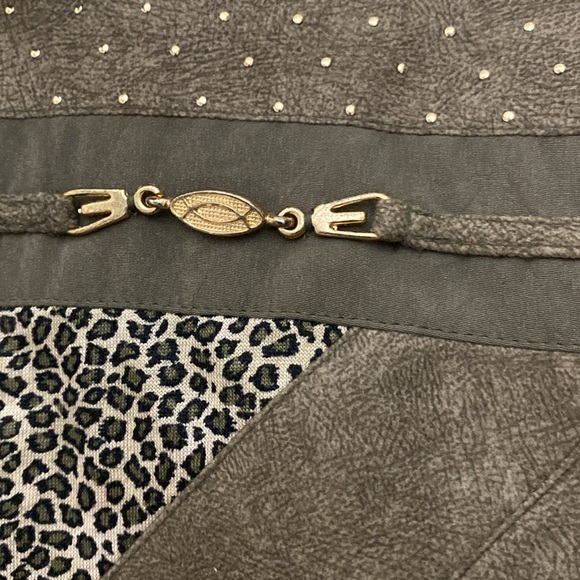 Vintage 80s leopard print blouse - Picture 3 of 5